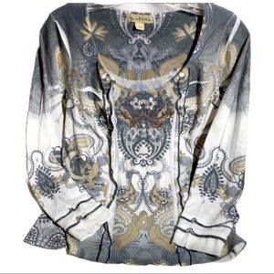 Super Soft Long Sleeve Waffle Shirt Scoop Neck